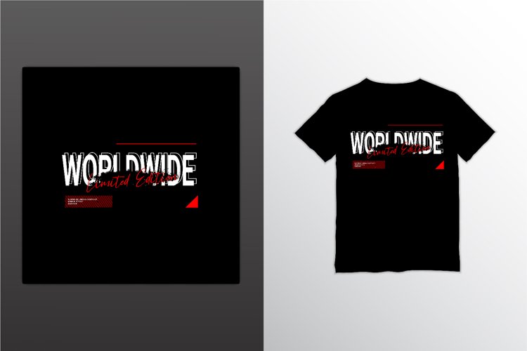 Worldwide writing design, suitable for screen printing