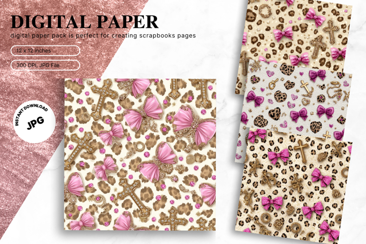 Bow Ribbon Background Bow Digital Paper Pattern Wallpaper_12