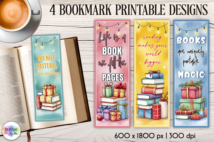 Christmas Bookmark Printables, Book Lover Quotes Bookmarks