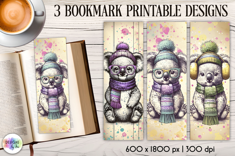 Vintage Winter Animals Bookmarks, Cute Retro Animal Bookmark