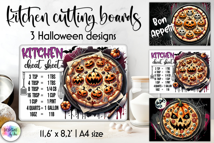 Halloween Cutting Boards Designs, Kitchen Conversion Charts