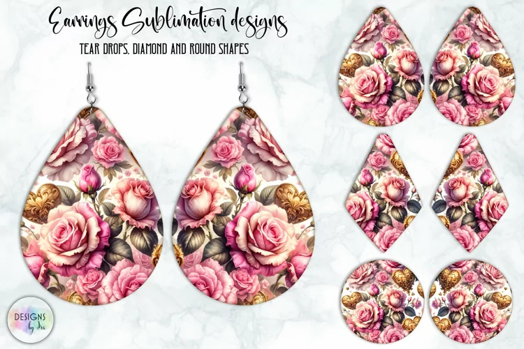 Vintage Flowers Earrings Design, Baroque Floral Earrings