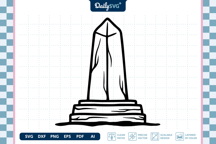 Tombstone Bold Line SVG Halloween Graveyard Cut File