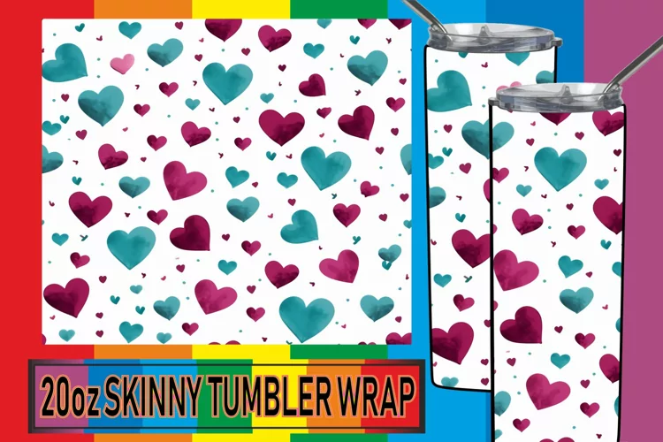 Artistry in Affection: Sublimation Tumbler with Heart Design