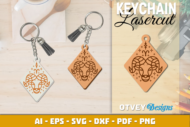 Zodiac Keychain Lasercut | Keychain Design Lasercut