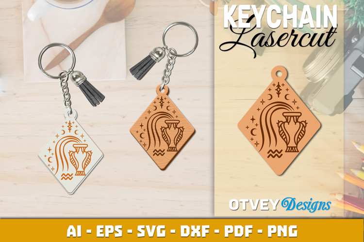 Zodiac Keychain Lasercut | Keychain Design Lasercut