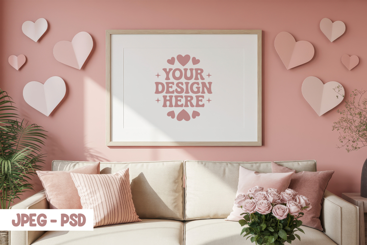 Valentine Minimal Mug PSD JPEG Mockup