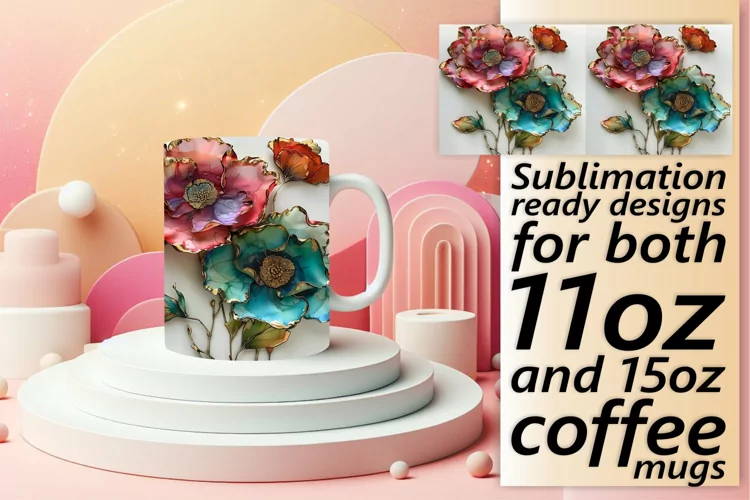 Elegant Springtime Elegance Mug Wrap: Sublimation - 11oz/15o