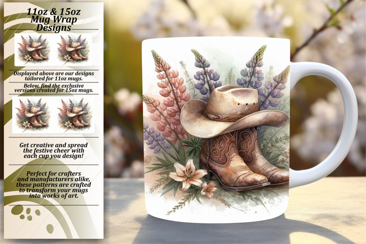 SOPHISTICATED 11oz Mug Wrap PNG , Western