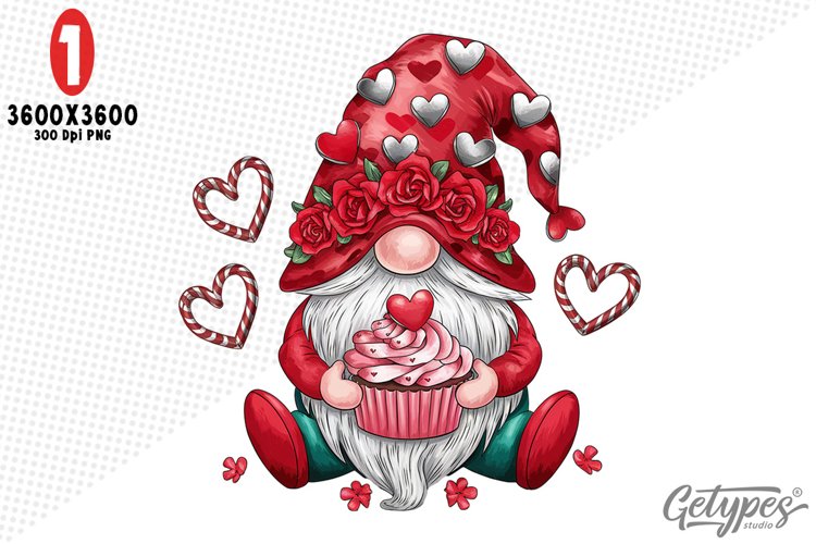 Valentine Gnome Sublimation Clipart - High Quality Design