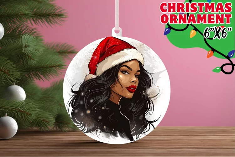 Blissful Keychain Round Style, Xmas Girl