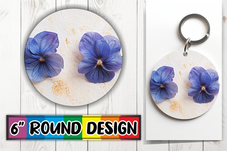 Delicate Bloom PNG: Springtime Sublimation Bliss Keychain