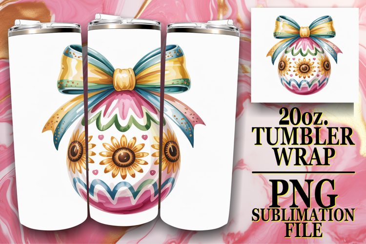 Timeless charm 20oz tumbler wrap, Easter Egg