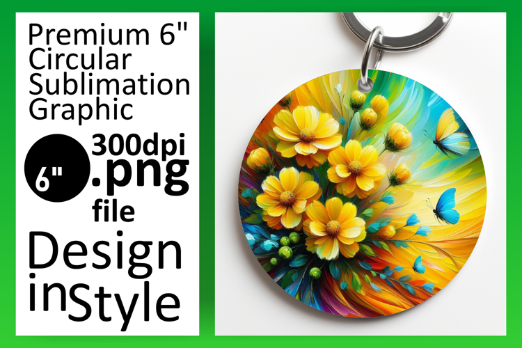 Stylish Circle Design for Car Coasters , Flowers