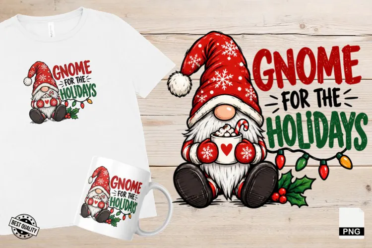 Cute Christmas Gnomes PNG