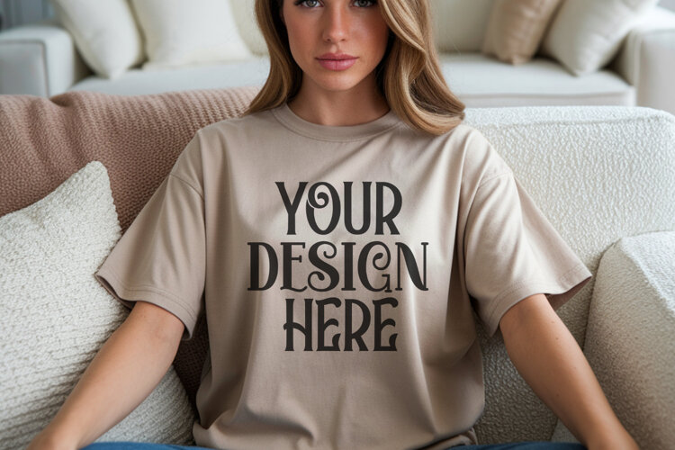 Sage Comfort Colors 1717 T-shirt Mockups,1717 Mockups example image 1