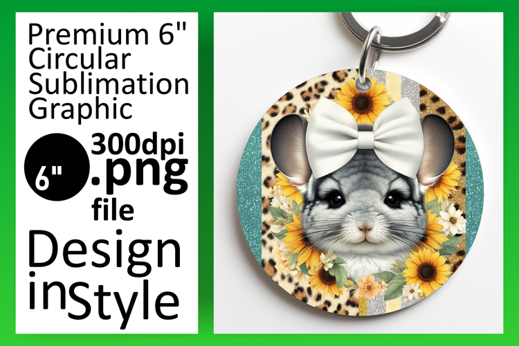 Playful Round Design Keychain PNG , Cute Animals