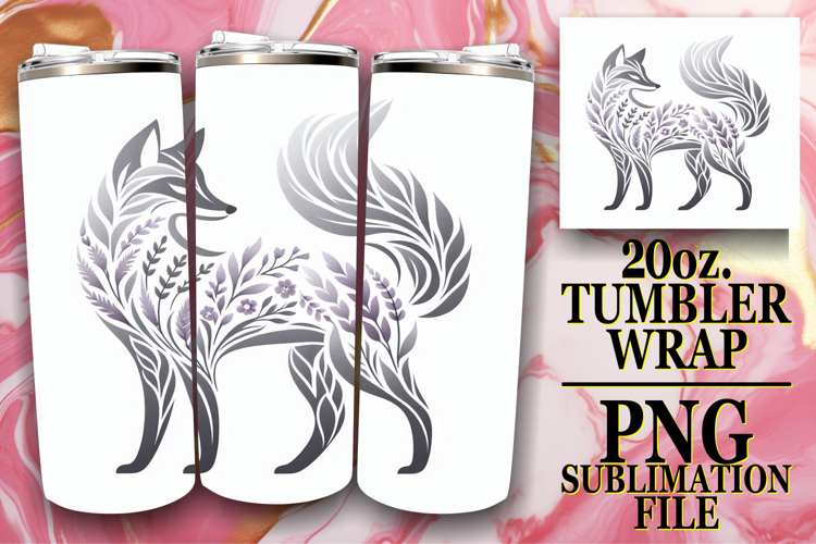 SERENE ESCAPES 20oz TUMBLER WRAP, Flower Animals