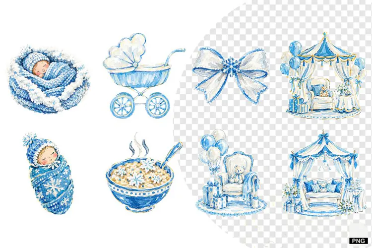 Winter Baby Shower Clipart