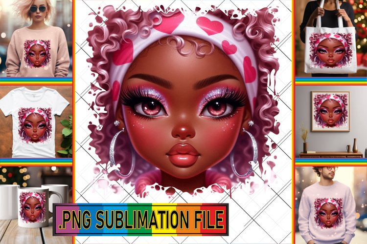 Playful PNG Design for TSHIRTS, Love Girl