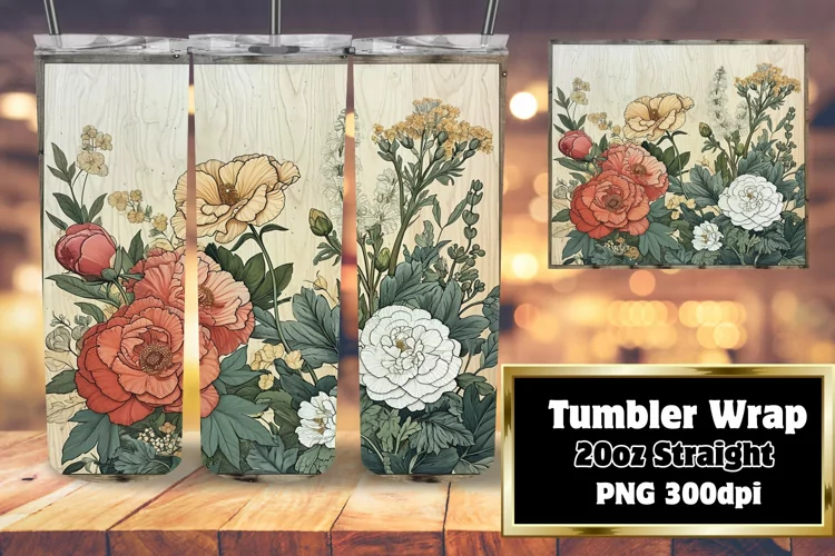 Classic Blossom Sublimation Tumbler - 20oz Delight