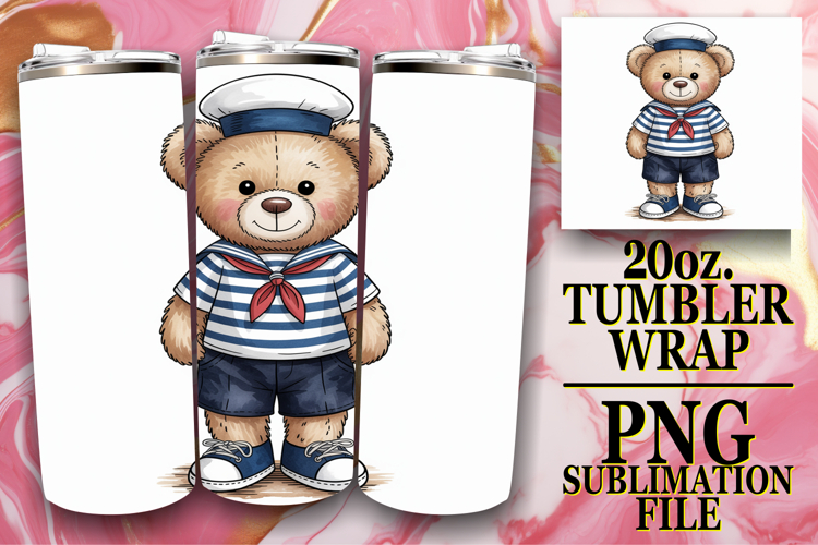 Gentle Moments 20oz tumbler wrap, Teddy Bear