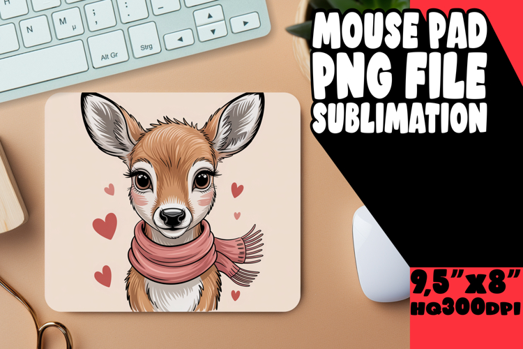 VIBRANT MOUSE PAD Creative Art, Valenines Animals