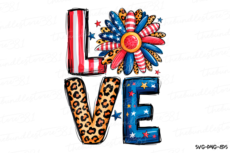 America Love Svg | 4th of July Svg | Svg Cut File