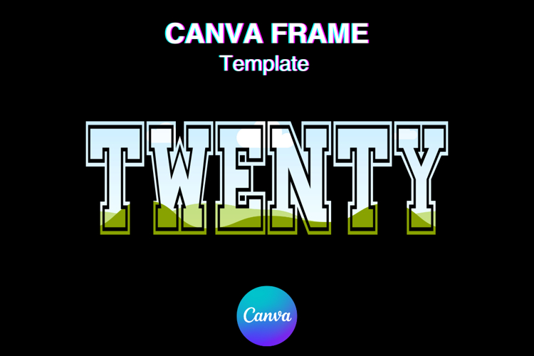 TWENTY Canva Frame Number Varsity Family Sport Shirt