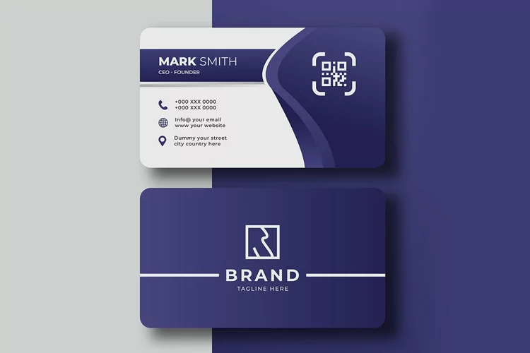 Creative Purple 3D Style Business Card
