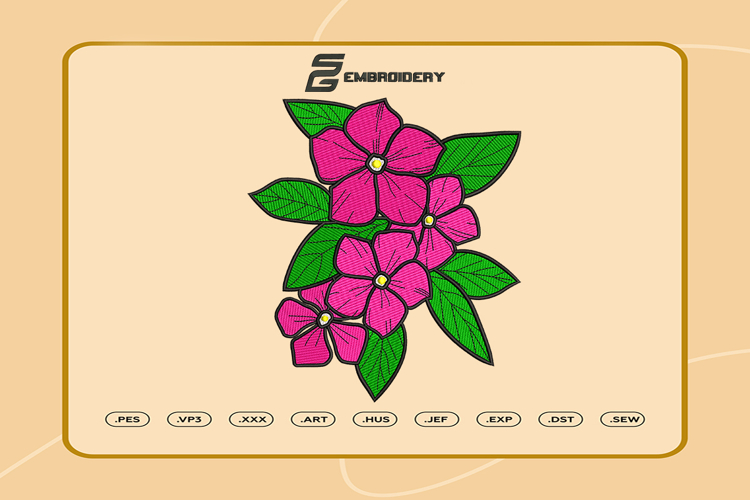 Pink Flower Embroidery Designs For Machine