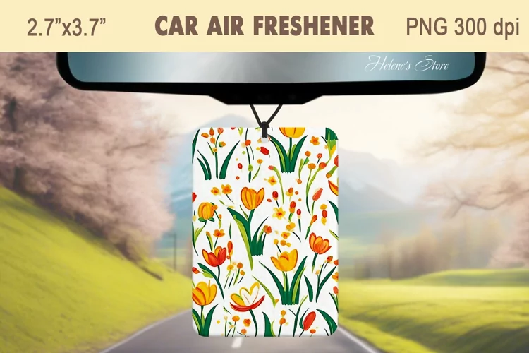 Spring Flowers Air Freshener Car|Car air freshin sublimating