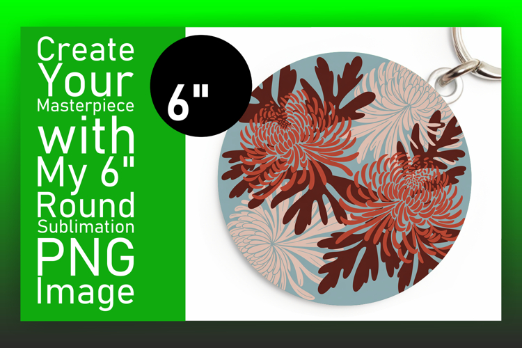 Cute Flamingo with Flowers Round Design PNG