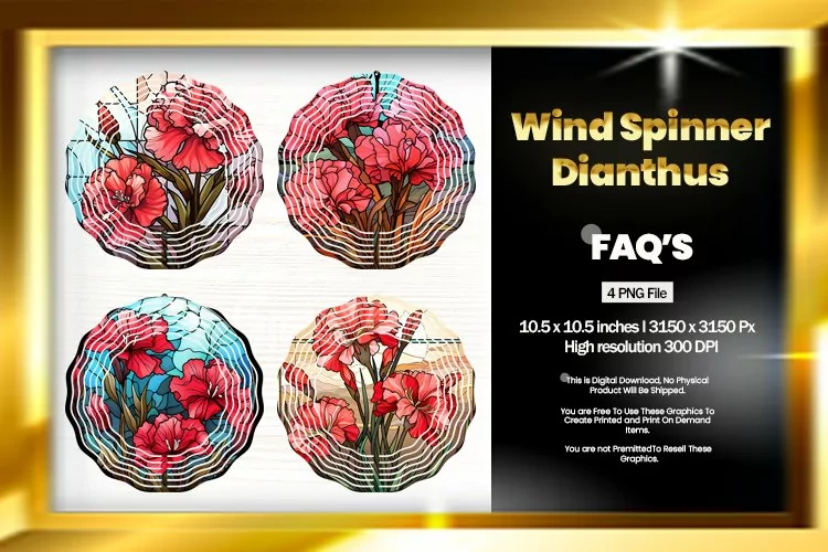 Dianthus Wind Spinner Sublimation - 04 Variations