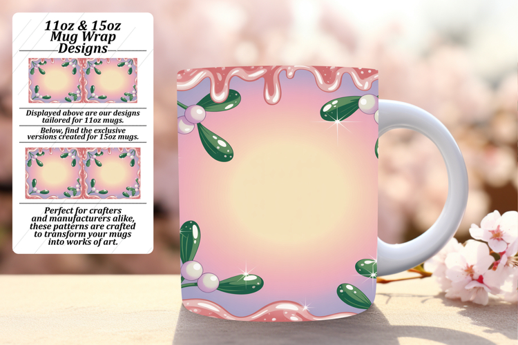 Trendy 11oz Mug Wrap Png Design , Christmas