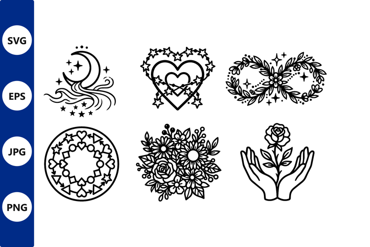 Wreath Black And White Clipart Image 6
