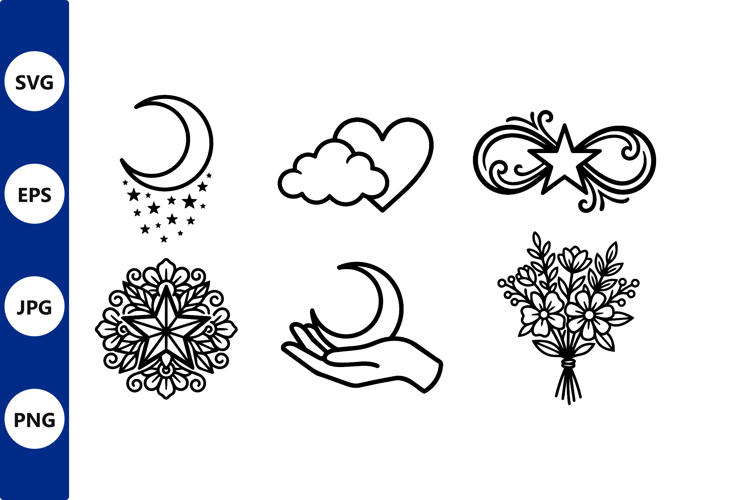 Crescent Moon Illustration Image 5