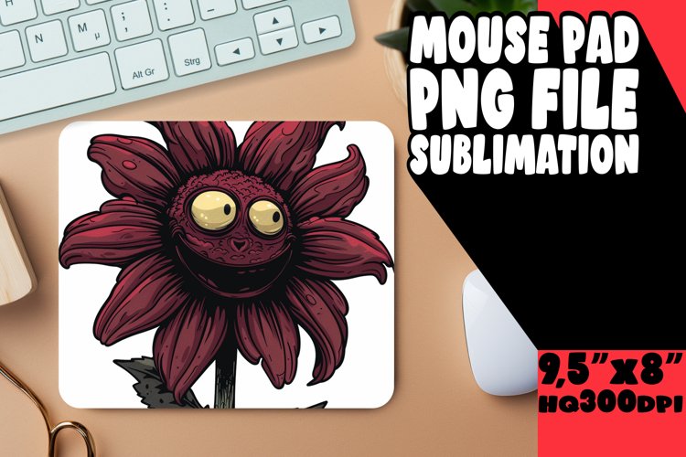 Whimsical Blossom Bonanza: Mouse Pad Designs Art PNG