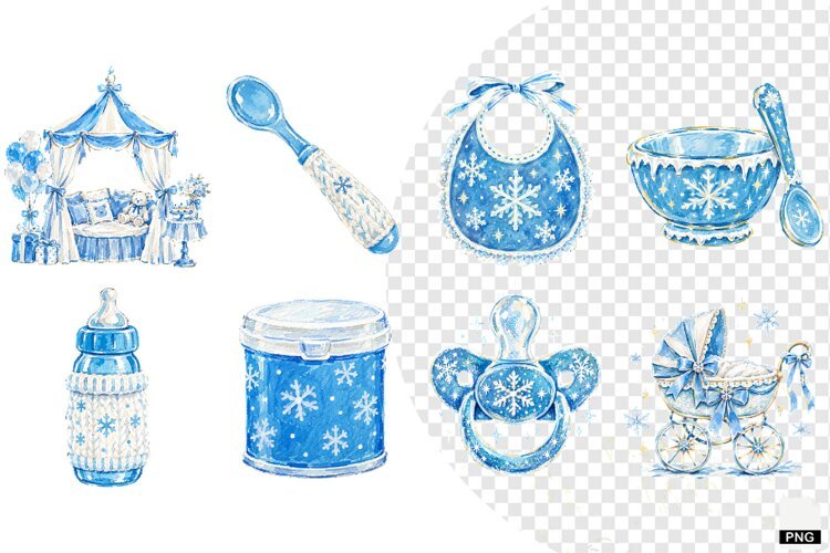 Winter Baby Shower Clipart example image 1