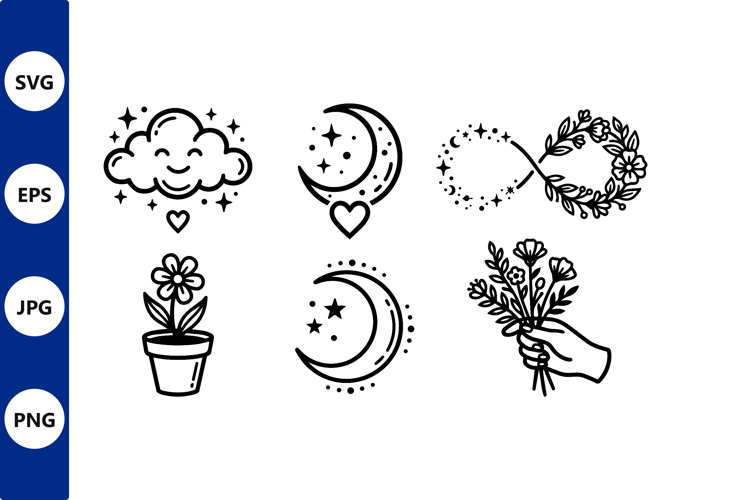 Crescent Moon Illustration Image 10