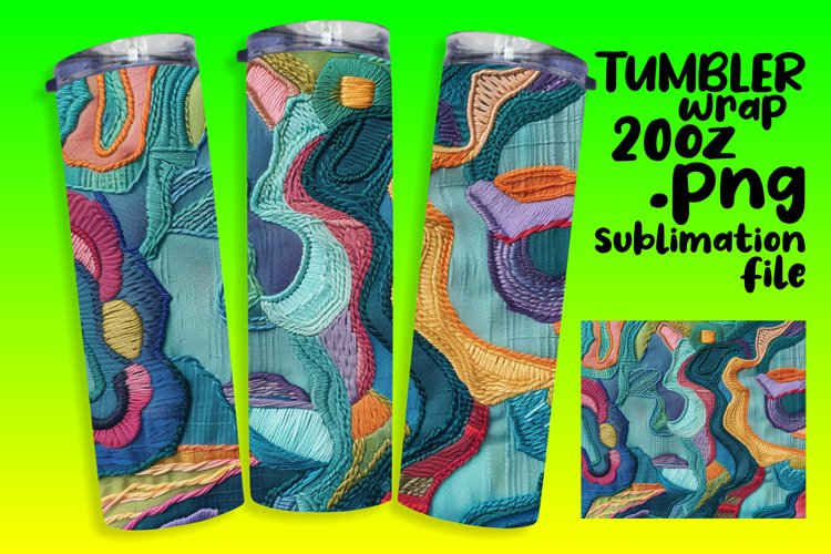 Funky Abstract Tumbler Wrap Design