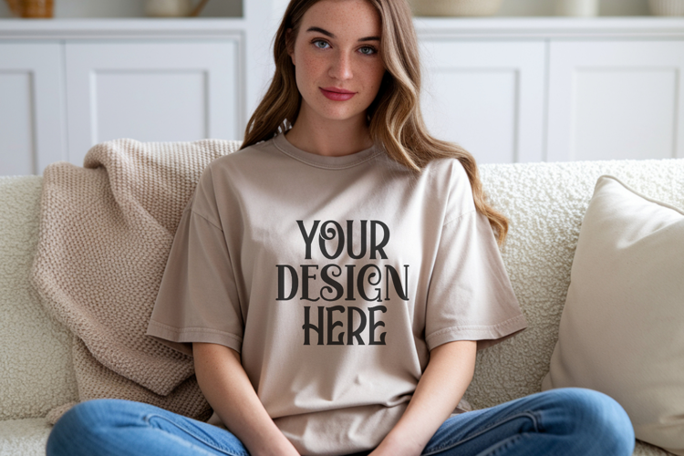 Sage Comfort Colors 1717 T-shirt Mockups,1717 Mockups