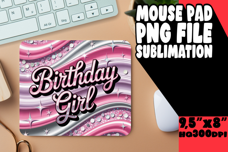 Bright Desk Pad Sublimation Design, Girl Quote