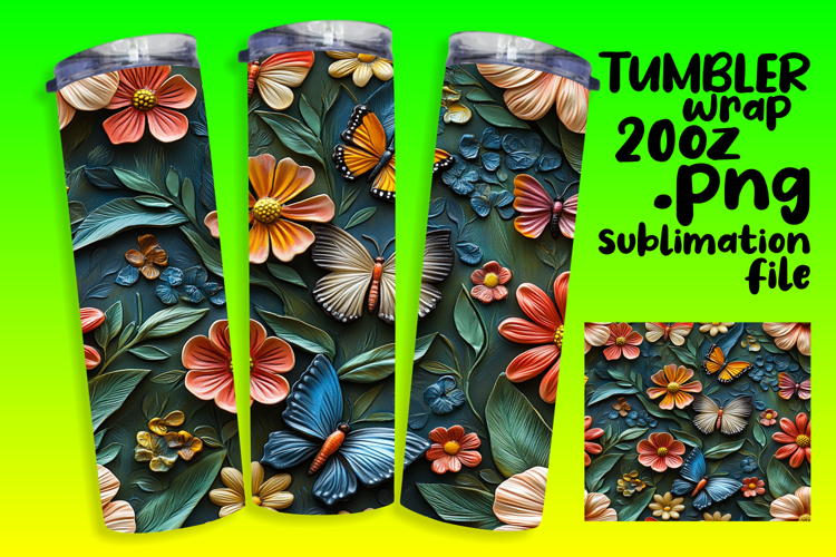 CLASSY 20oz Tumbler Design for Gifts , 3D Flower