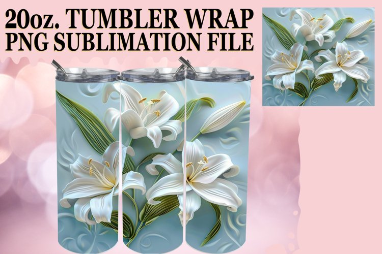 3D Petal Harmony: Sublimation 20oz Tumbler