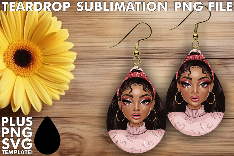 Joyful Teardrop Earrings Ideas, Afro Girl
