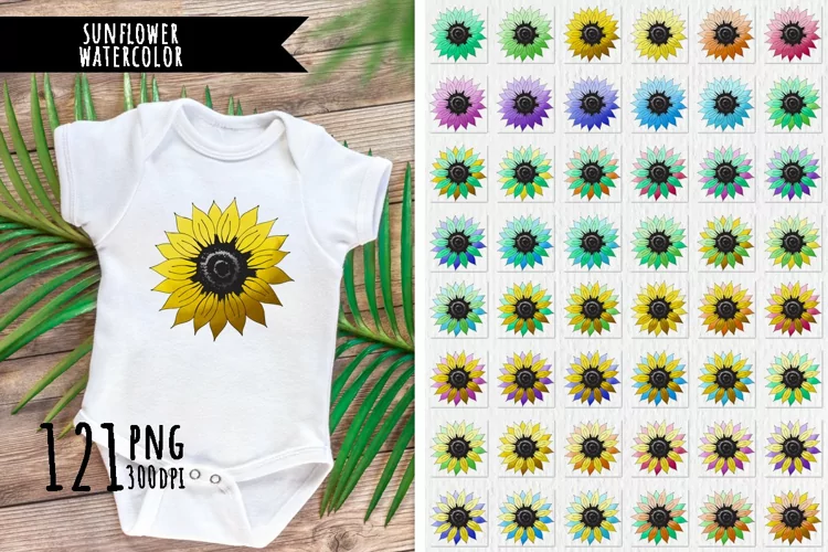 121 Colorful Sunflower