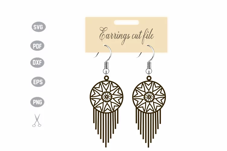 Earrings Template SVG
