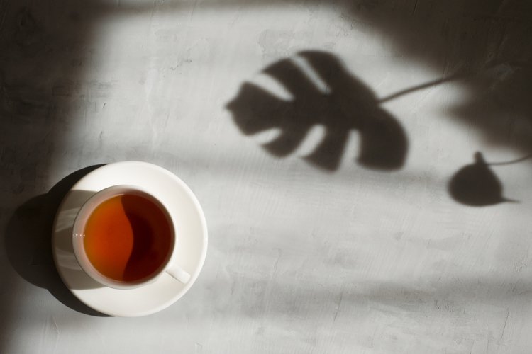 Tea cup background.