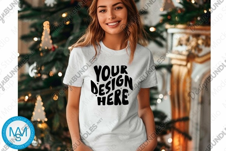 White Tshirt Mockup Image 13